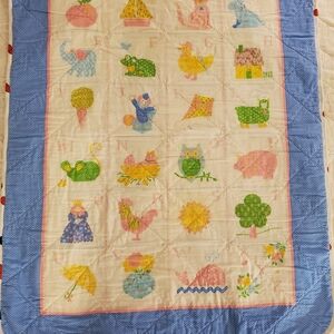 Vintage "ABC'S" Patchwork Baby Quilt